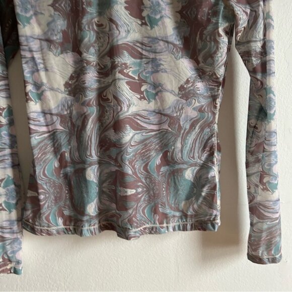 Free People Intimately Free Sz M Walk This Way Marble Sheer Top - Picture 4 of 8